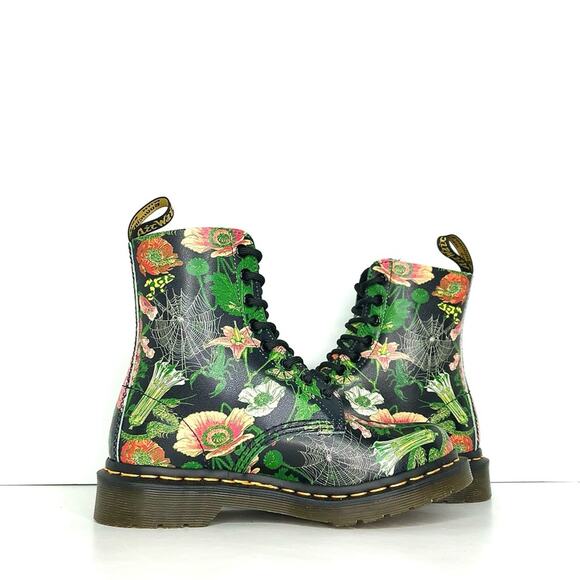NIB Dr Martens Wild Botanics 1460 Lace Up Ankle Boots Women’s 5 Shoes - Picture 5 of 13